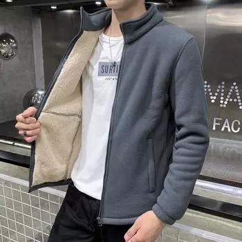 Мужская куртка, повседневная флисовая куртка, мужская флисовая куртка больших размеров, кардиган, свитер ягненка 9XL чёрный