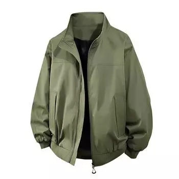 Мужская куртка, повседневная и модная, с воротником-стойкой, куртка для занятий спортом на открытом воздухе, ветрозащитная куртка для альпинизма XXXXL чёрный