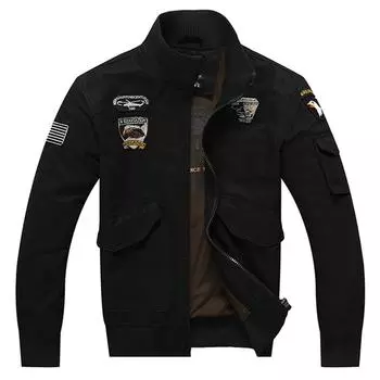 Мужская куртка, повседневная тонкая бейсбольная куртка из стираного хлопка M