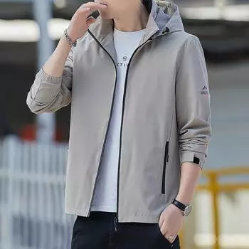Мужская куртка Повседневная универсальная куртка с капюшоном Новая весенне-осенняя тенденция Повседневная одежда M