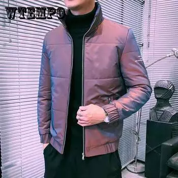 Мужская куртка-пуховик Bright Face с воротником-стойкой, обычная зимняя толстая теплая хлопковая куртка, мужской повседневный топ, меняющий цвет, универсальное пальто на молнии 5XL