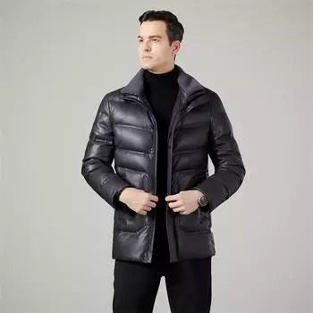 Мужская куртка-пуховик мужская зимняя новая модель мужская короткая для пап среднего возраста утепленная белая куртка-пуховик 170