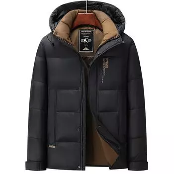 Мужская куртка-пуховик, новая, с капюшоном, теплая, повседневная, для молодежи и среднего возраста M