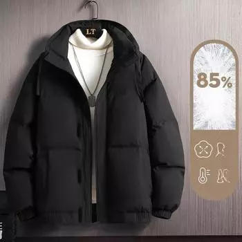Мужская куртка-пуховик, новый стиль, большой размер, белая утиная пуховая куртка, зимняя куртка, мужская, интернет-знаменитость, тот же стиль, утолщенная, свободная и теплая M