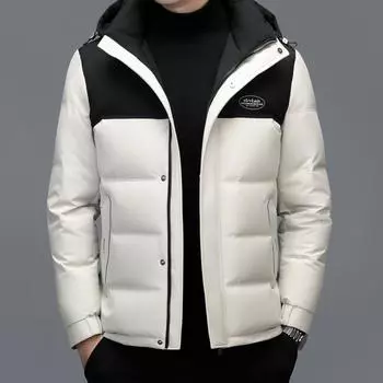 Мужская куртка-пуховик утолщенная для мужчин среднего возраста, зимняя, новая, повседневная, теплая, съемная, короткая, мужская куртка, верхняя часть XL