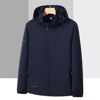 Мужская куртка размера плюс из тонкого дышащего материала Ice Silk для походов на открытом воздухе, быстросохнущая, летняя L