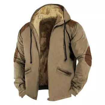 Мужская куртка с цветными блоками, мужская весенне-осенняя повседневная трендовая куртка на молнии с капюшоном M армия зеленый