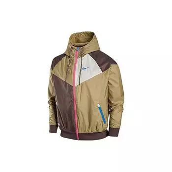 Мужская куртка с длинным рукавом с капюшоном Nike Color Block, верхняя одежда серо-коричневая FJ7680-004 L