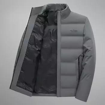 Мужская куртка с хлопковой подкладкой, куртка с хлопковой подкладкой для папы, воротник-стойка, утолщенная куртка с пуховой подкладкой, для людей среднего и пожилого возраста, зимняя XL