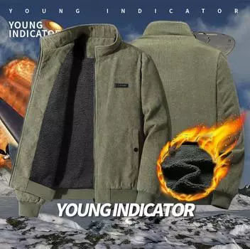 Мужская куртка с хлопковой подкладкой, модная вельветовая куртка с хлопковой подкладкой, толстое пальто, куртка с хлопковой подкладкой из кашемира Cashm XL чёрный