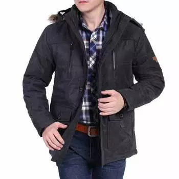 Мужская куртка с хлопковой подкладкой Мужская зимняя бархатная утолщенная куртка средней и длинной длины с хлопковой подкладкой Куртка с хлопковой подкладкой очень большого размера L хаки