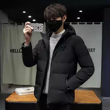 Мужская куртка с хлопковой подкладкой, зимняя новая утолщенная короткая пуховая куртка с хлопковой подкладкой, корейский стиль, мужская куртка с хлопковой подкладкой M