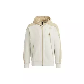 Мужская куртка с капюшоном Adidas Training Logo Color Block, топы бежевого цвета H39238 S