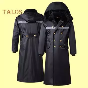 Мужская куртка с капюшоном, длинный рукав, двубортное зимнее пальто, утолщенная съемная бархатная подкладка, ветрозащитная, водонепроницаемая, средней длины куртка S зелёный