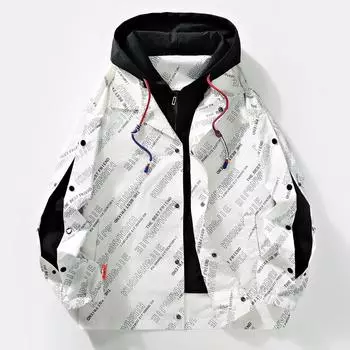 Мужская куртка с капюшоном, мужская, весна-осень, модный бренд, уличный стиль, поддельная бейсбольная форма из двух частей, для мальчиков и подростков, куртка для пары, топы M