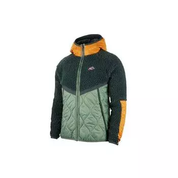 Мужская куртка с капюшоном на флисовой подкладке Nike Color Block, разноцветная CU4447-384 L
