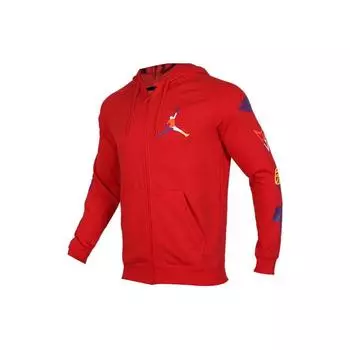 Мужская куртка с капюшоном на молнии с логотипом Jordan, красная CJ7880-657 XXL