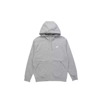 Мужская куртка с капюшоном на молнии с логотипом Nike Basic, верхняя одежда, серая BV2649-063 L