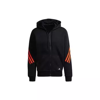 Мужская куртка с капюшоном на молнии с тремя полосками Adidas, черная H46532 S
