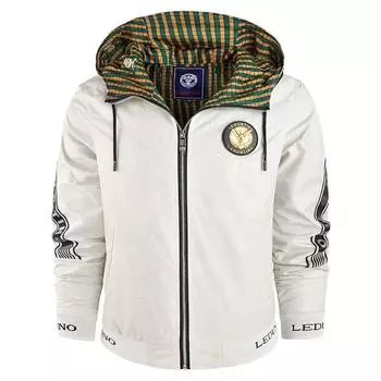 Мужская куртка с капюшоном на весну и осень, молодежная мужская куртка, универсальная куртка приталенного силуэта XXXL белый