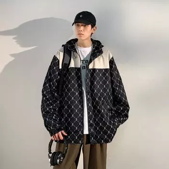 Мужская куртка с капюшоном на весну и осень, модная подростковая куртка Ruffian M хаки