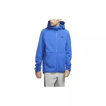 Мужская куртка с капюшоном Nike Sportswear Tech Fleece Knit Panel, верхняя одежда, синяя 928484-480 L
