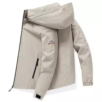 Мужская куртка с капюшоном, штормовая куртка, весенне-осенняя мужская корейская повседневная куртка, спортивная ветровка, ветрозащитное мужское пальто M