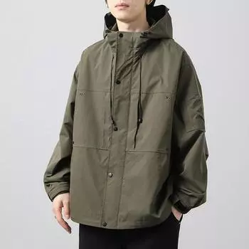 Мужская куртка с капюшоном, весенне-осенняя повседневная куртка Windstorm, тонкое пальто, модная мужская куртка S