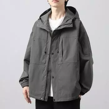 Мужская куртка с капюшоном, весенне-осенняя повседневная куртка Windstorm, тонкое пальто, модная мужская куртка S