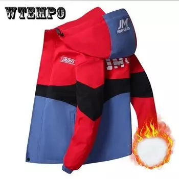 Мужская куртка с капюшоном, зимняя бархатная теплая кашемировая куртка, повседневное хлопковое пальто для молодежи 3XL