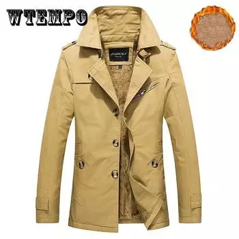 Мужская куртка с капюшоном, зимняя, плюс бархатное теплое пальто, однотонная верхняя одежда, повседневная парка 4XL хаки