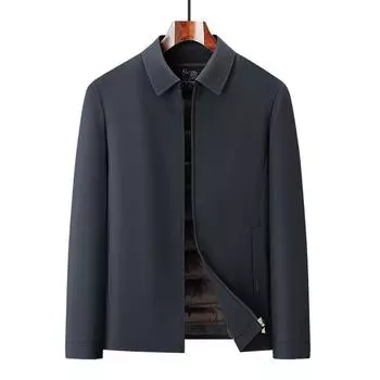 Мужская куртка с лацканами, пуховик, новый наряд для папы, короткая деловая куртка, пуховик для мужчин M