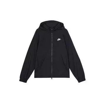 Мужская куртка с логотипом Nike Sportswear со складным капюшоном и воротником-стойкой, черная CU4310-010 M