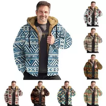 Мужская куртка с принтом, мужская весенне-осенняя повседневная трендовая куртка на молнии с капюшоном XXXL коричневый