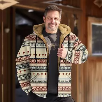 Мужская куртка с принтом, мужская весенне-осенняя повседневная трендовая куртка на молнии с капюшоном M красный