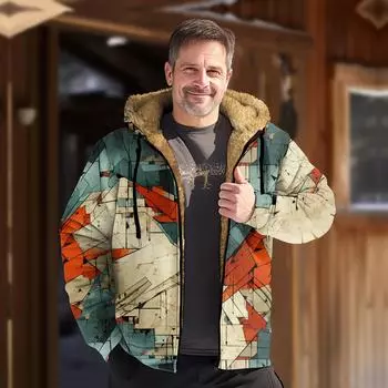 Мужская куртка с принтом, мужская весенне-осенняя повседневная трендовая куртка на молнии с капюшоном белый