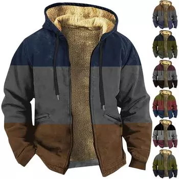 Мужская куртка с принтом в стиле ретро, мужская весенне-осенняя повседневная трендовая куртка на молнии с капюшоном XXL чёрный