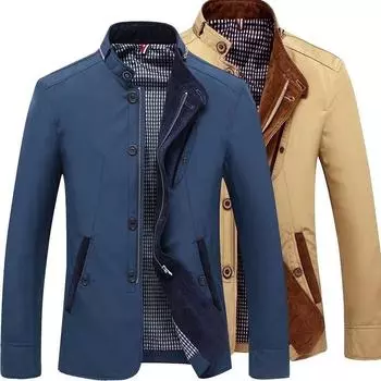 Мужская куртка с тонким сечением Молодежная версия повседневной мужской одежды Деловая одежда для мужчин L синий