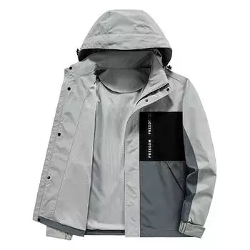 Мужская куртка со съемной шапкой, весенняя новая куртка в тон, мужской повседневный топ M