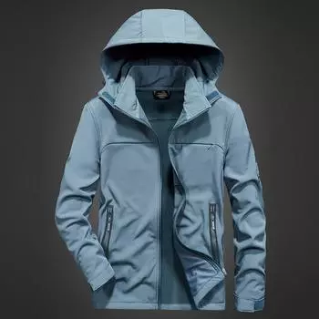 Мужская куртка Soft Shell, мужской уличный бархатный теплый альпинистский костюм, куртка для весны и осени, ветрозащитная и непромокаемая M