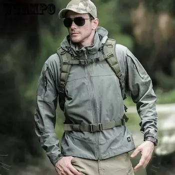 Мужская куртка Soft Shell, зимняя одежда для альпинизма на открытом воздухе, плюс бархатная толстая теплая куртка, одежда для бездорожья 3XL чёрный