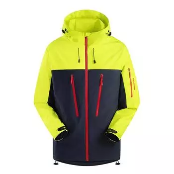 Мужская куртка Softshell с капюшоном, водонепроницаемая ветровка, легкая куртка-дождевик для походов на свежем воздухе S синий