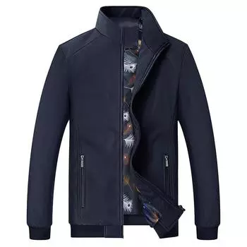 Мужская куртка среднего возраста с удлиненным воротником и куртка оверсайз Fat Man с тонким воротником-стойкой M