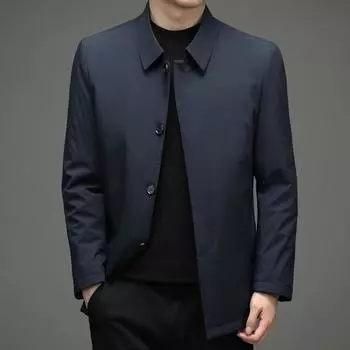 Мужская куртка среднего возраста, зимняя стеганая куртка с толстыми лацканами, стеганая куртка для мужчин, повседневная куртка для папы 170