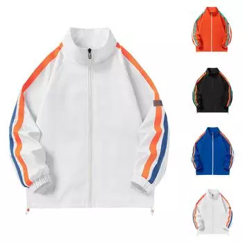 Мужская куртка Свободное пальто на молнии Летная куртка Мужское повседневное пальто-кардиган XL чёрный