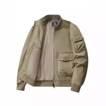 Мужская куртка свободного покроя с длинными рукавами на весну и осень, однотонная повседневная куртка 5XL