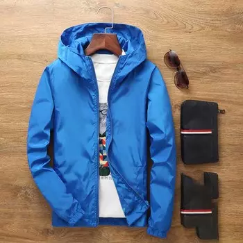 Мужская куртка свободного покроя с капюшоном, весна-лето, больших размеров, тонкая, однотонная 7XL