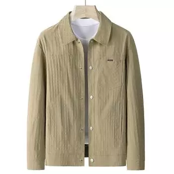 Мужская куртка свободного покроя с лацканами на весну и осень, большого размера для среднего и молодого возраста, для отдыха, с инструментами M