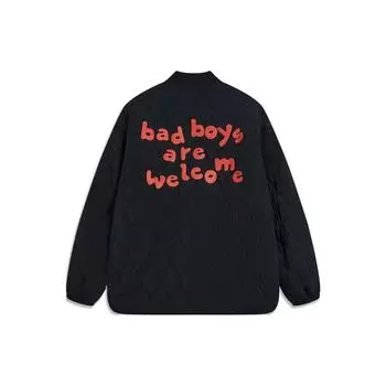 Мужская куртка свободного покроя с вышитыми буквами Li Ning Badfive, черная AJMT085-4 XL