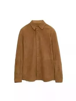 Мужская куртка Trucker из натуральной мягкой замши, новая, коричневая, на пуговицах, модная, теплая, ручная работа XS коричневый